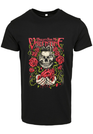 Merchcode Póló 'Bullet for my Valentine My Bleeding Heart'  szürke / zöld / piros / fekete-Hungary