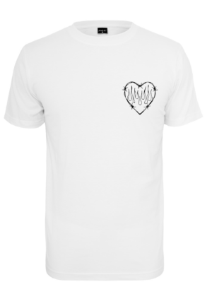 Merchcode Póló 'Burning Hearts'  fekete / fehér-Hungary