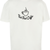 Merchcode Póló 'But First Coffee'  fekete / fehér-Ár