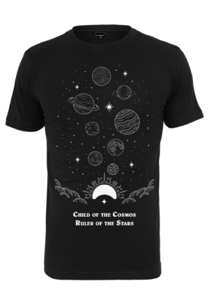 Merchcode Póló 'Child Of The Cosmos'  fekete / fehér-Hungary