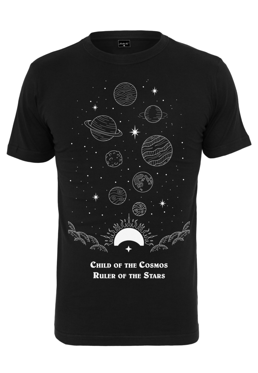 Merchcode Póló 'Child Of The Cosmos'  fekete / fehér-Hungary