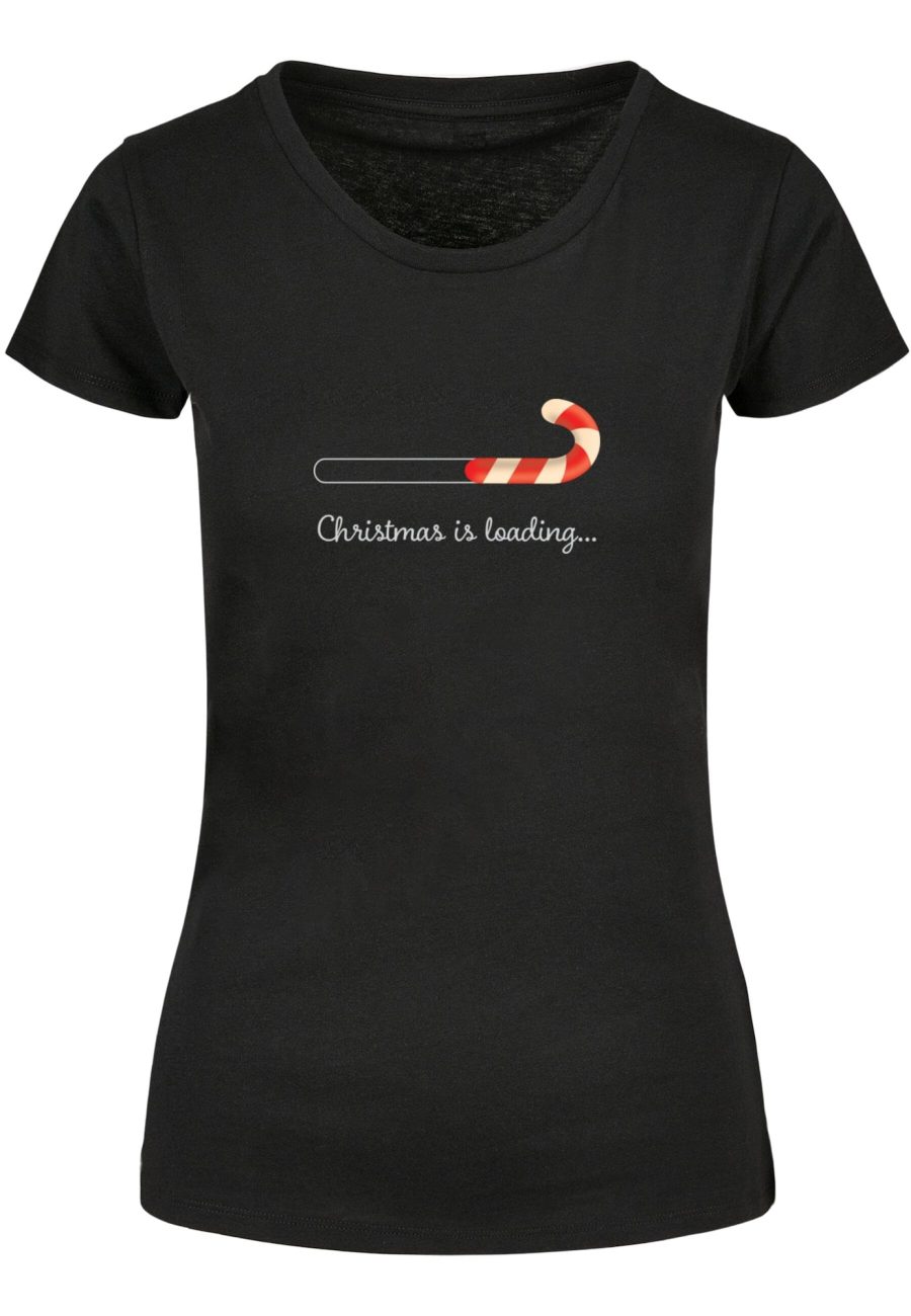 Merchcode Póló 'Christmas Loading'  piros / fekete / fehér-Ár