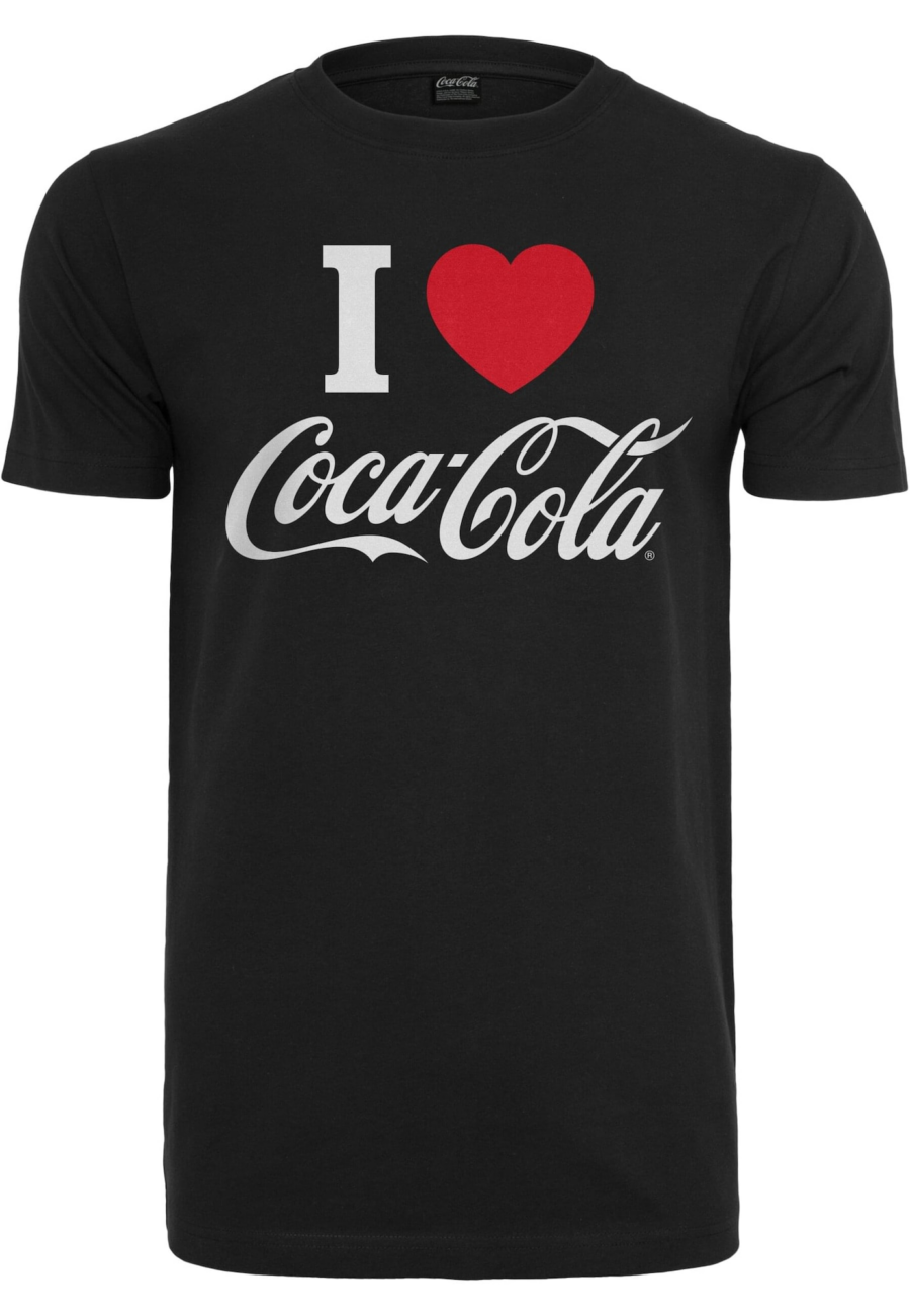 Merchcode Póló 'Coca Cola I Love Coke'  piros / fekete / fehér-Ár