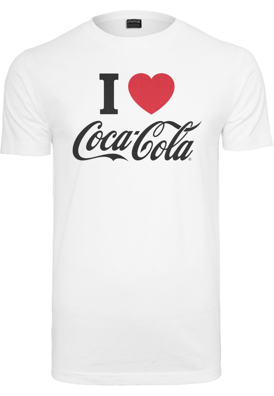 Merchcode Póló 'Coca Cola I Love Coke'  piros / fekete / fehér-Ár