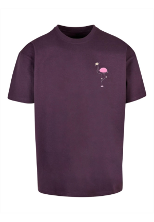 Merchcode Póló 'Flamingo'  bézs / padlizsán / rózsaszín / fehér-Ár