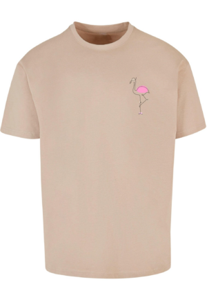 Merchcode Póló 'Flamingo'  homok / rózsaszín / fekete-Ár