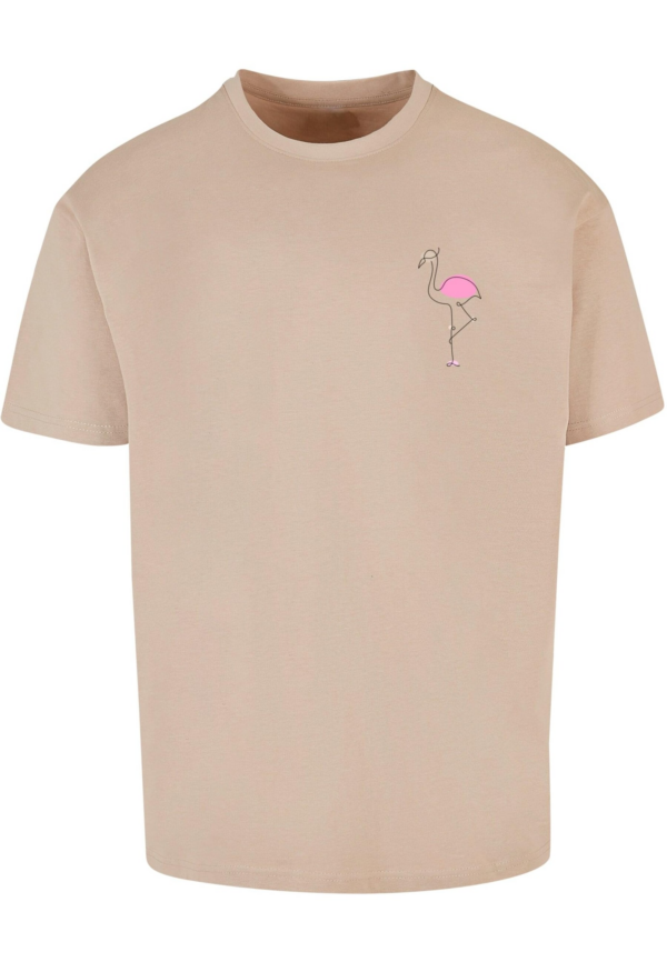Merchcode Póló 'Flamingo'  homok / rózsaszín / fekete-Ár