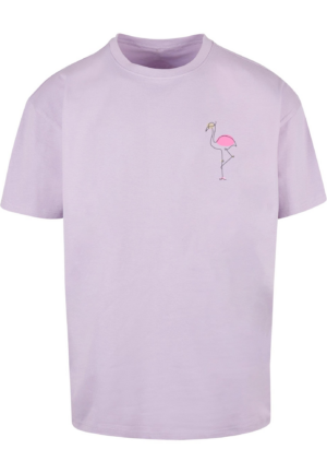 Merchcode Póló 'Flamingo'  világoslila / rózsaszín / fekete-Ár