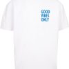 Merchcode Póló 'Good Vibes Only'  kék / fehér-Ár