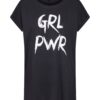 Merchcode Póló 'Grl Pwr'  fekete / fehér