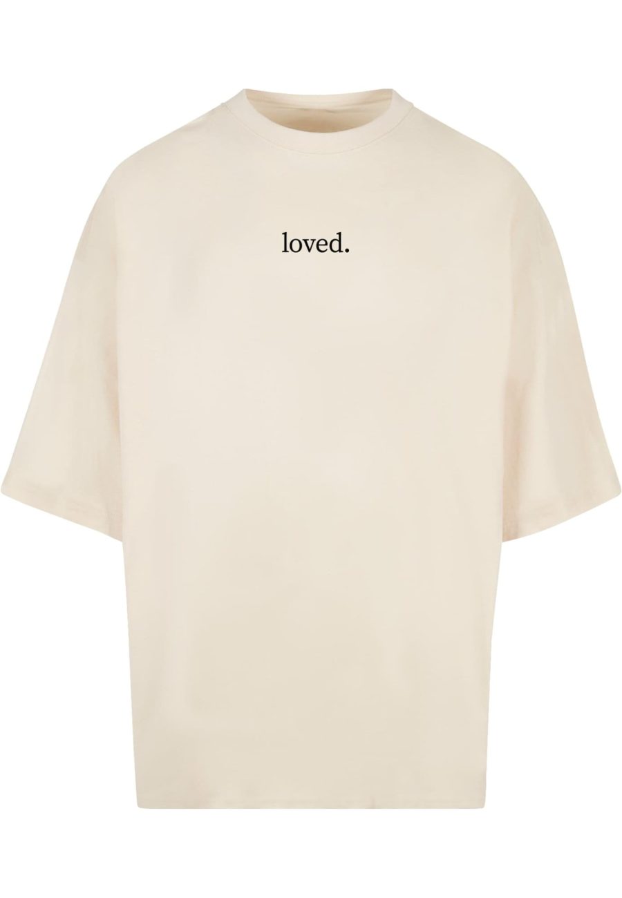 Merchcode Póló 'Love'  homok / fekete / gyapjúfehér-Ár