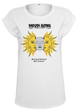 Merchcode Póló 'Moon Song'  sárga / szürke / fekete / fehér-Hungary