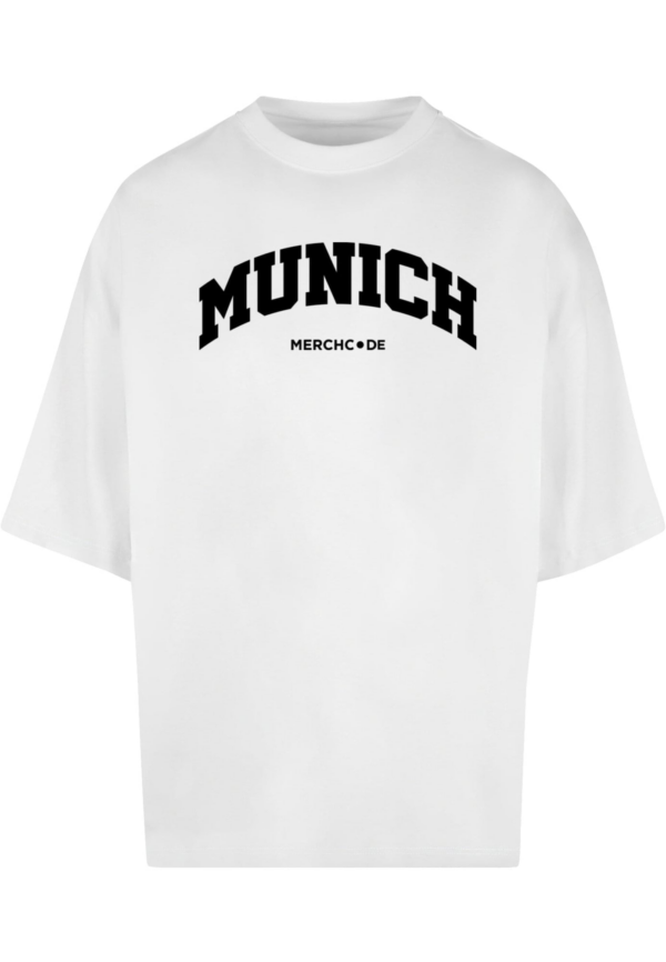 Merchcode Póló 'Munich Wording'  fekete / fehér-Ár