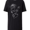 Merchcode Póló 'One Line Rose'  fekete / fehér-hu