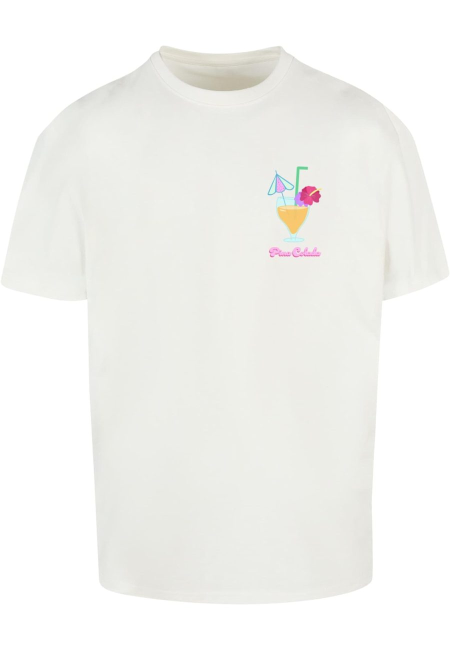 Merchcode Póló 'Pina Colada'  világoskék / narancs / rózsaszín / fehér-Ár