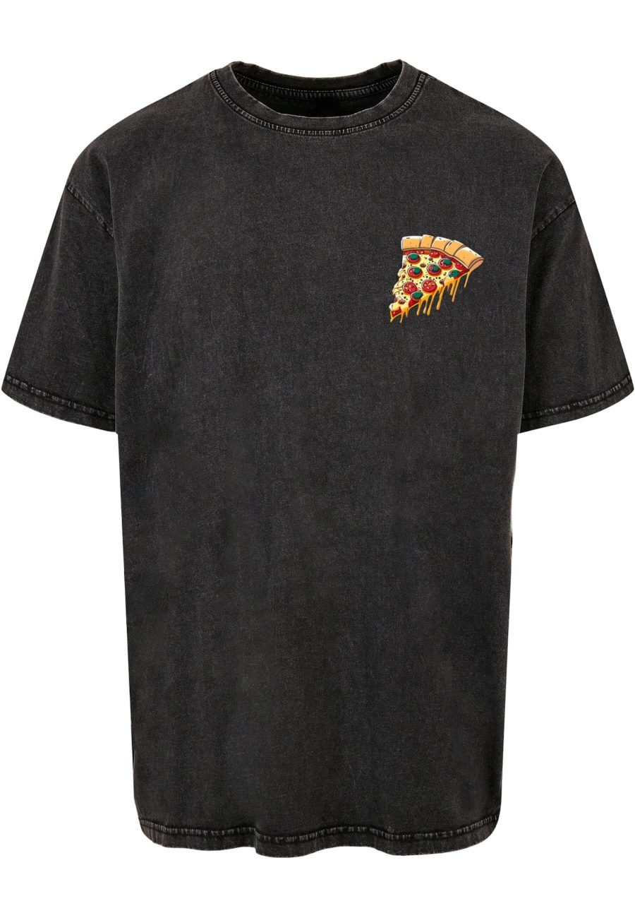 Merchcode Póló 'Pizza Comic'  sárga / zöld / piros / fekete-Ár