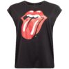 Merchcode Póló 'Rolling Stones Tongue'  piros / fekete / fehér-hu