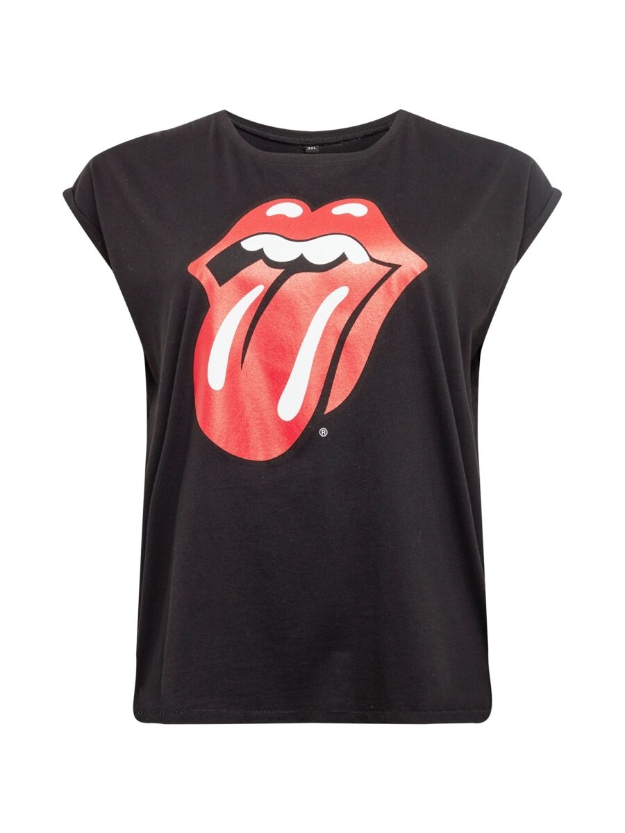 Merchcode Póló 'Rolling Stones Tongue'  piros / fekete / fehér-hu