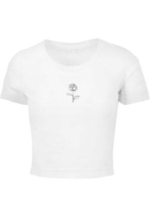 Merchcode Póló 'Rose'  fekete / fehér-Ár