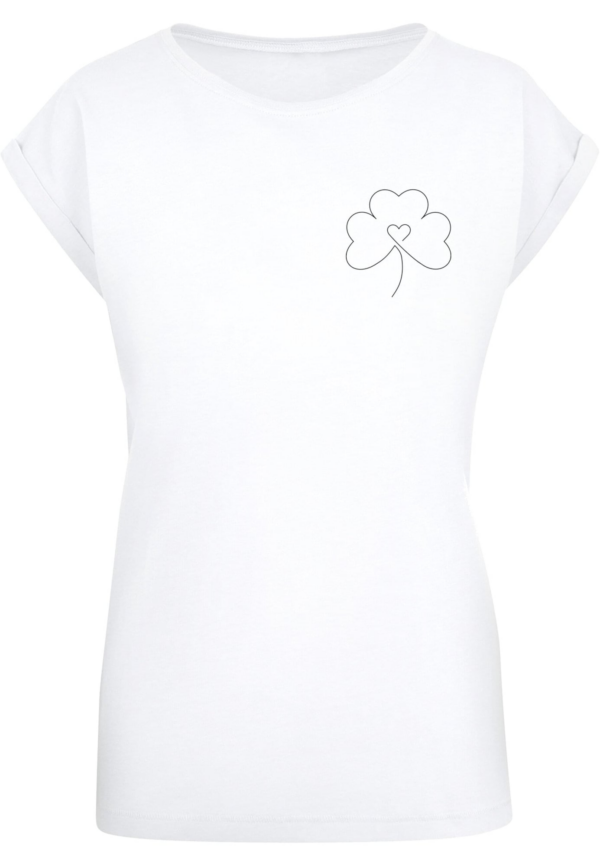 Merchcode Póló 'Spring - Leaf Clover Flower'  fekete / fehér-Ár