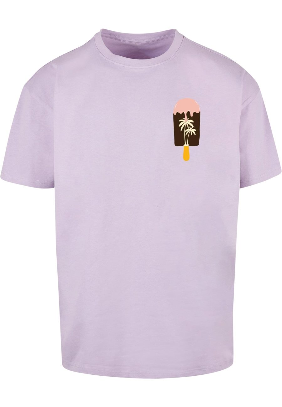 Merchcode Póló 'Summer - Icecream'  sötét barna / világoslila / sárgabarack / világos narancs-Ár