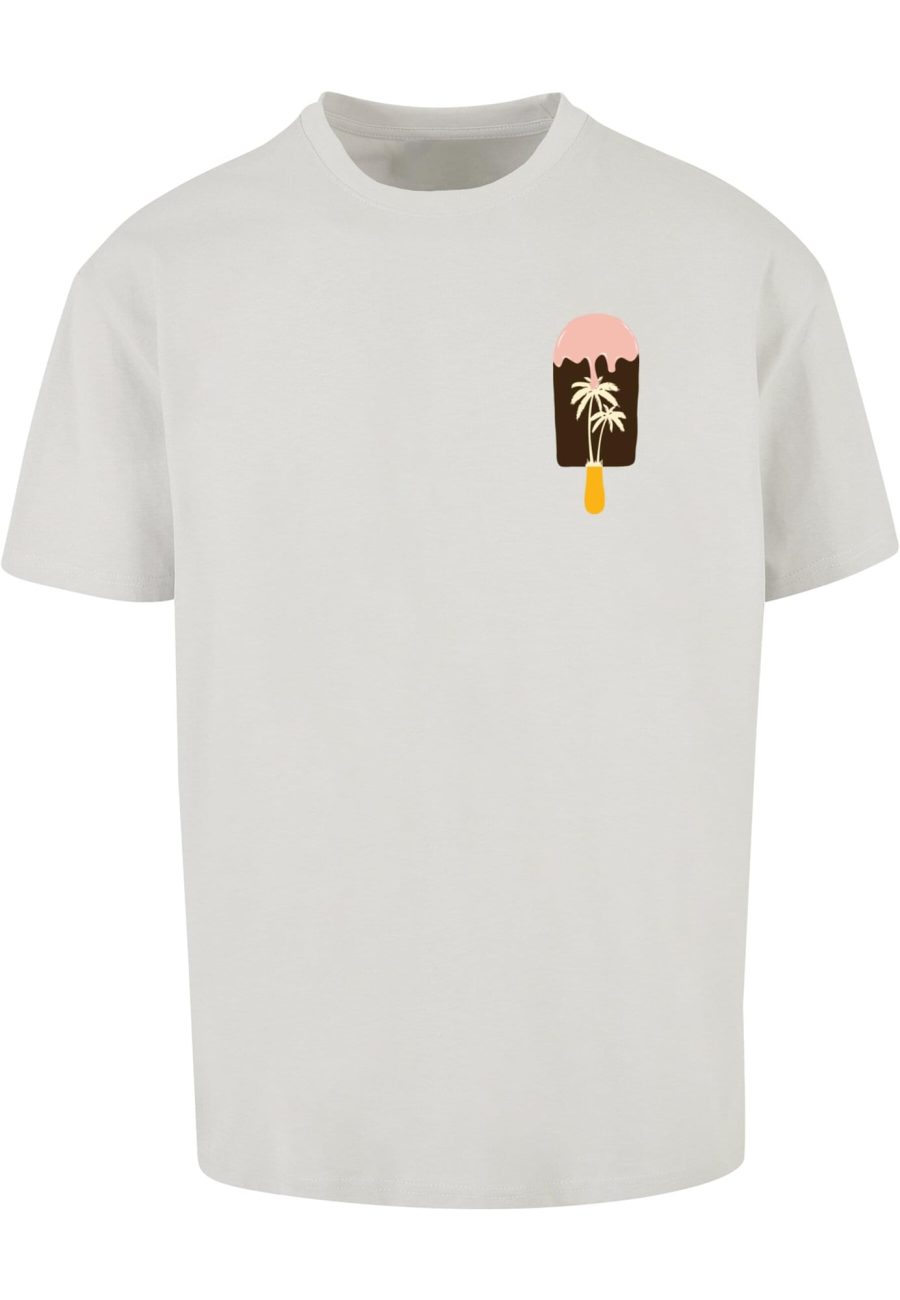 Merchcode Póló 'Summer - Icecream'  világosszürke / sárgabarack / sötét narancssárga / fekete-Ár