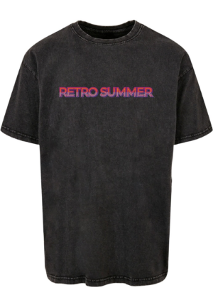 Merchcode Póló 'Summer - Retro'  antracit / lila / rózsaszín-Ár