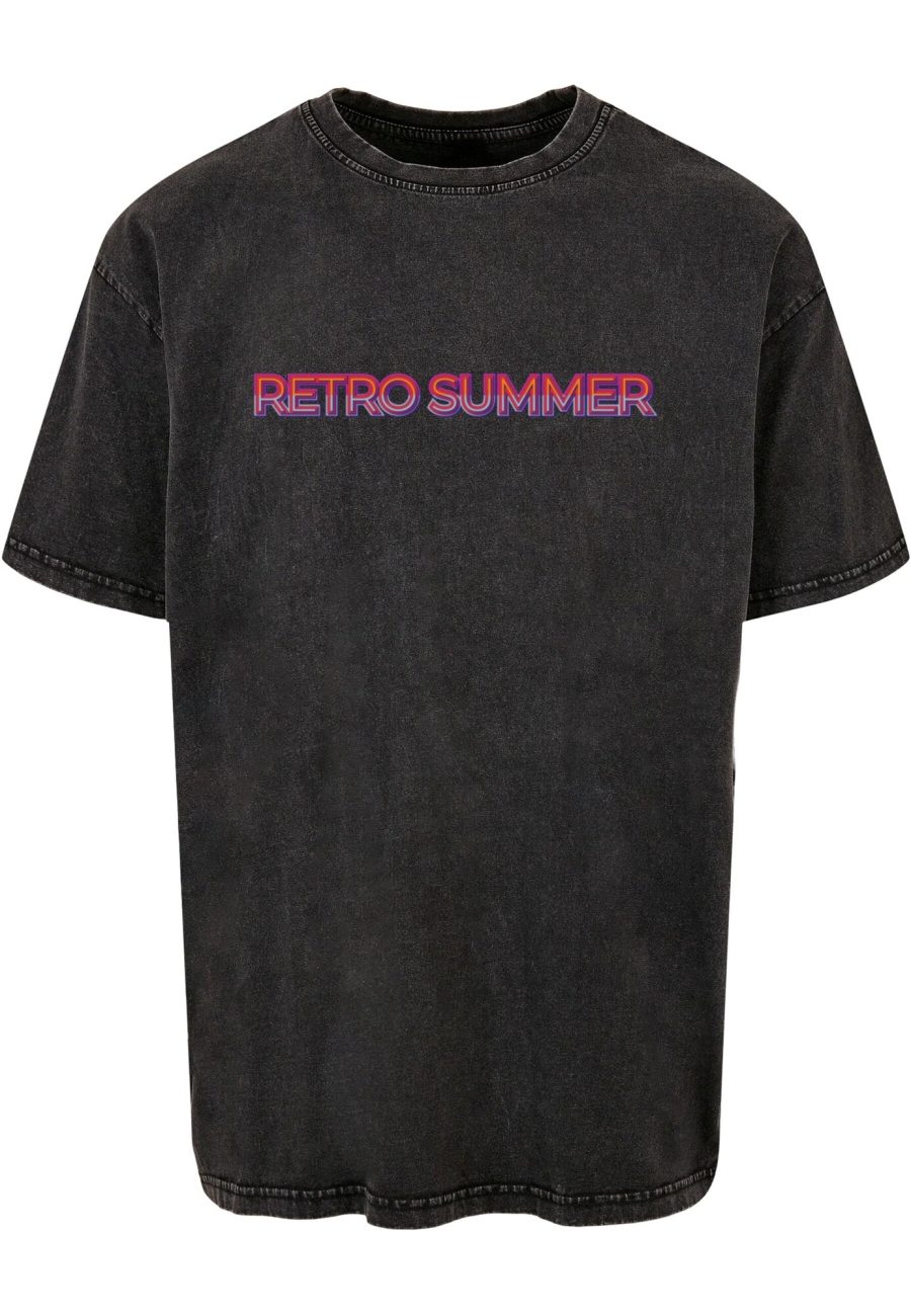Merchcode Póló 'Summer - Retro'  antracit / lila / rózsaszín-Ár