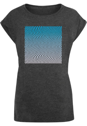 Merchcode Póló 'Summer - Wavy'  azúr / antracit / fehér-Ár