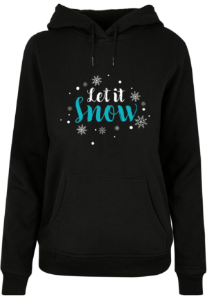 Merchcode Tréning póló 'Let it snow '  kék / fekete / fehér-Ár