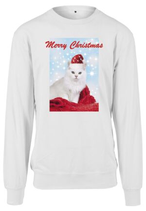 Merchcode Tréning póló 'Merry Christmas Cat'  vegyes színek / fehér-hu