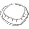 Meridian Pearl Layering Necklace - Silver Color
