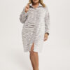 Meru women's bathrobe with long sleeves - grey