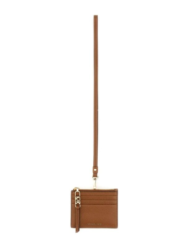 Michael Kors Card Case - EMPIRE SM CLIP CARD LANYARD brown