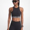 Michael Kors Top - MKGO HI NK SPORT BRA TOP black