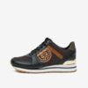 Michael Kors Trainer Black and Brown Women's Leather Sneakers - Women