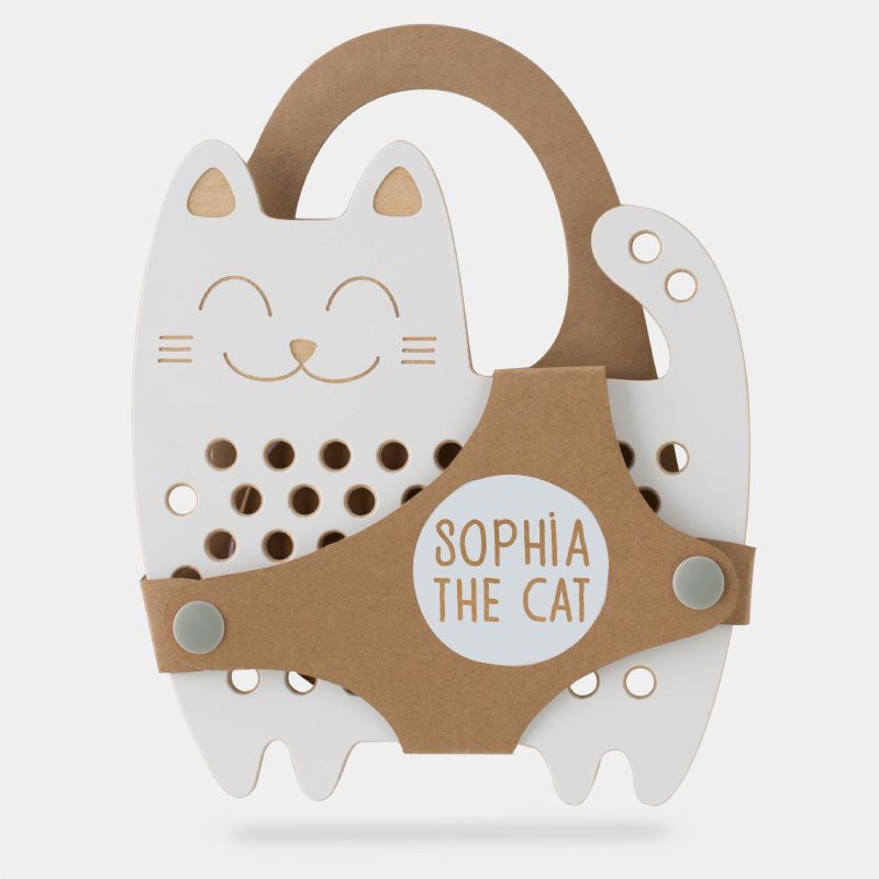 Milin Big Wooden Lacing Toy Cat Sophia interaktív játék 17 cm x 16 cm x 0