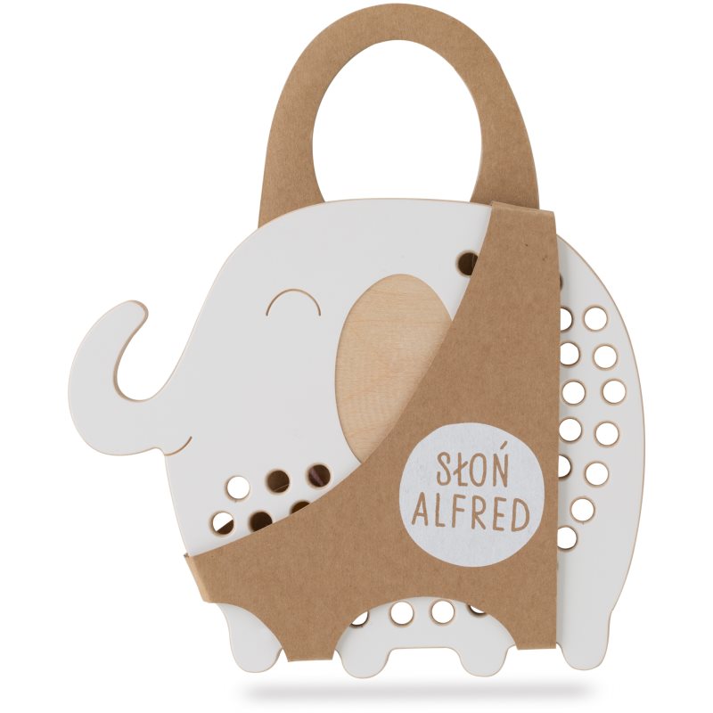 Milin Big Wooden Lacing Toy Elephant Oliver interaktív játék 19