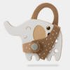 Milin Small Wooden Lacing Toy Elephant interaktív játék 8