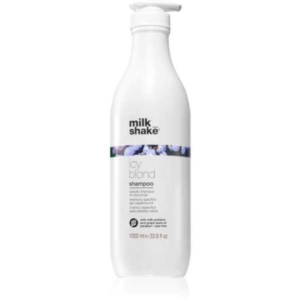 Milk Shake Icy Blond Shampoo sampon a sárga tónusok neutralizálására szőke hajra 1000 ml-Ár