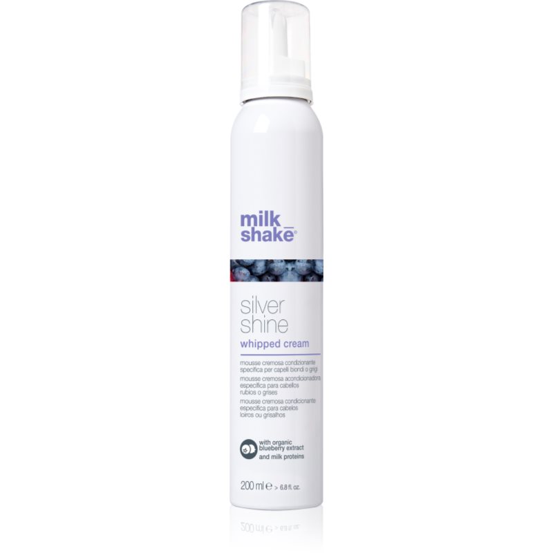 Milk Shake Silver Shine Whipped Cream habzó kondicionáló semlegesíti a sárgás tónusokat 200 ml