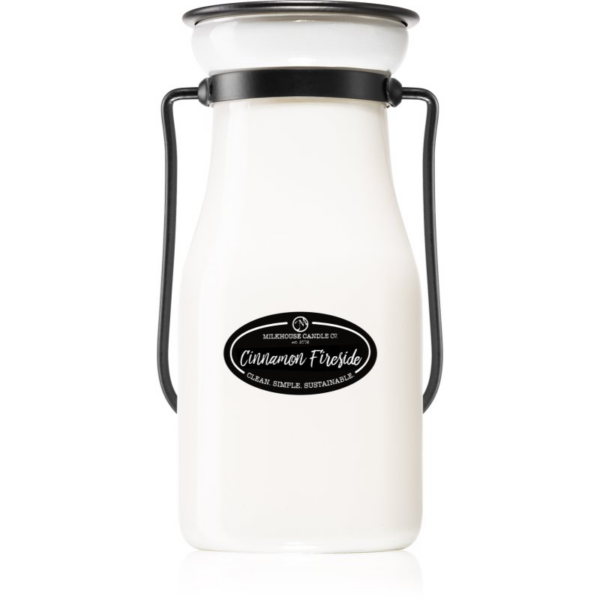 Milkhouse Candle Co. Creamery Cinnamon Fireside illatgyertya Milkbottle 227 g