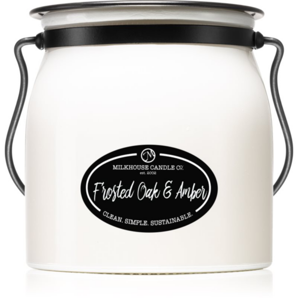 Milkhouse Candle Co. Creamery Frosted Oak & Amber illatgyertya Butter Jar 454 g-Ár