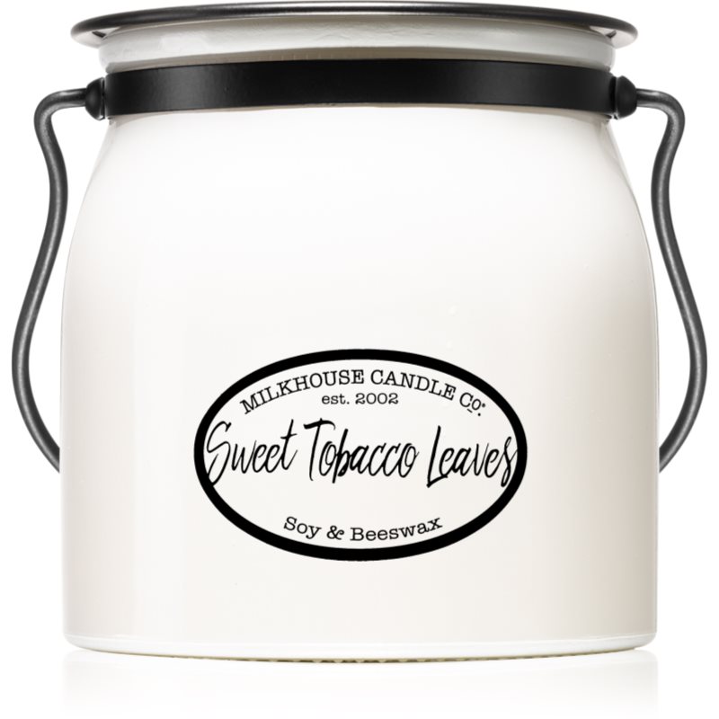 Milkhouse Candle Co. Creamery Sweet Tobacco Leaves illatgyertya Butter Jar 454 g-Eredeti