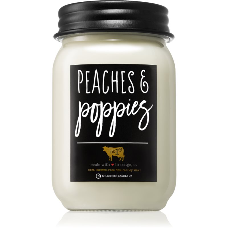 Milkhouse Candle Co. Farmhouse Peaches & Poppies illatgyertya Mason Jar 368 g-Ár