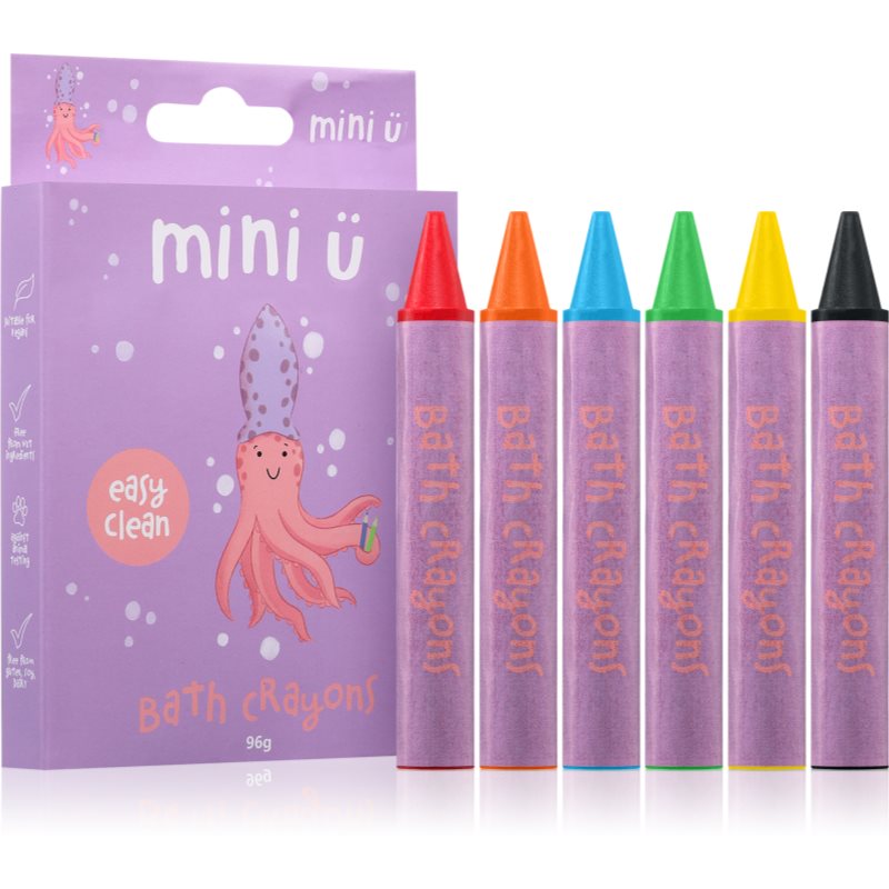 Mini-U Bath Crayons színes ceruza fürdőbe 6x96 g
