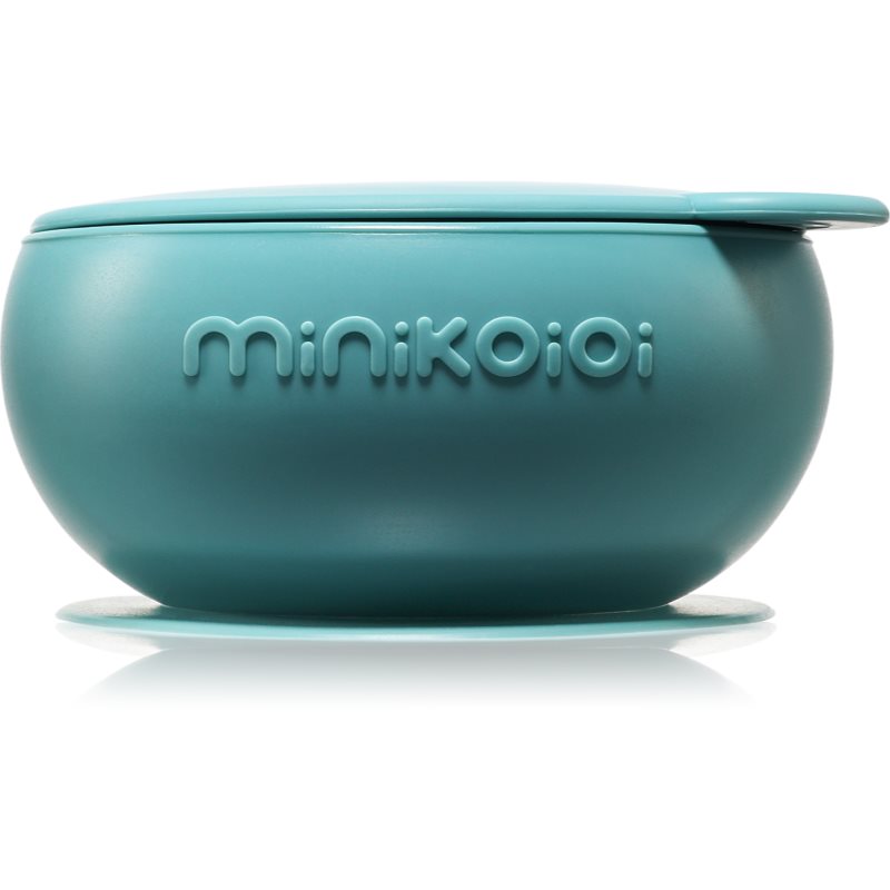 Minikoioi Bowl Aqua Green szilikon tálka tapadókoronggal 1 db