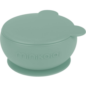 Minikoioi Bowl River Green szilikon tálka tapadókoronggal 1 db