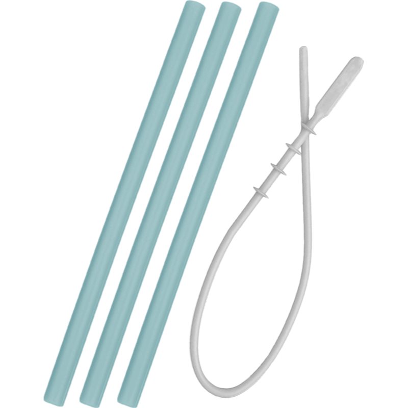 Minikoioi Flexi Straw with Cleaning Brush szilikon szívószál kefével Aqua Green 3 db-Ár