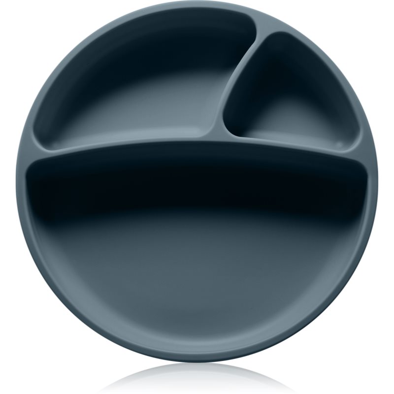 Minikoioi Puzzle Plate Deep Blue osztott tányér tapadókoronggal 1 db